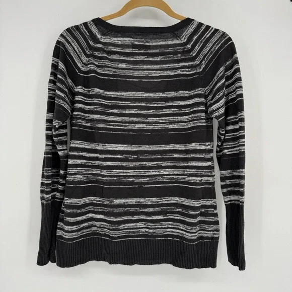 Revolve Chaser Sweater 100% Linen Women's XS Lace Up Striped Space Dye - Picture 7 of 7